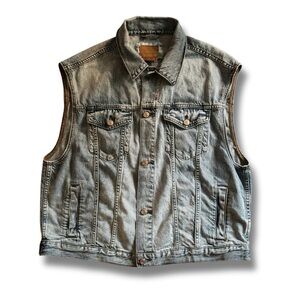 American Eagle - Distressed - Jean Vest - szLG